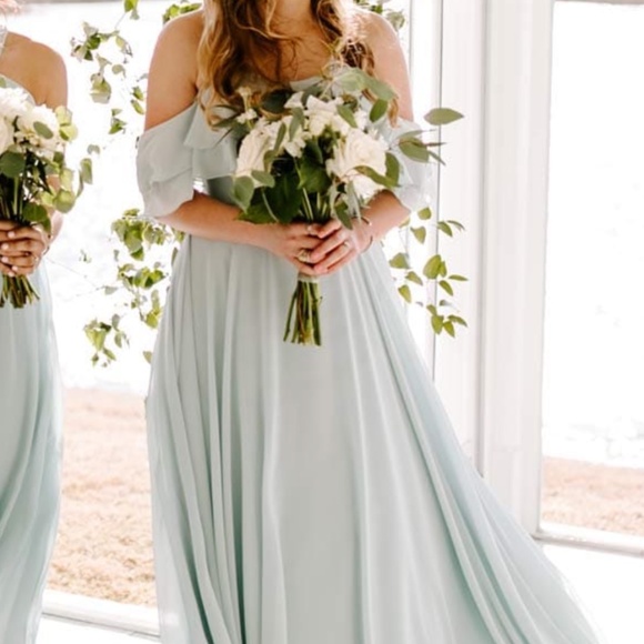 Kennedy Blue Allison Bridesmaids Dress Seaglass Size 18 - Picture 1 of 6